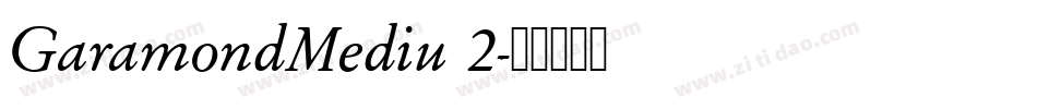 GaramondMediu 2字体转换